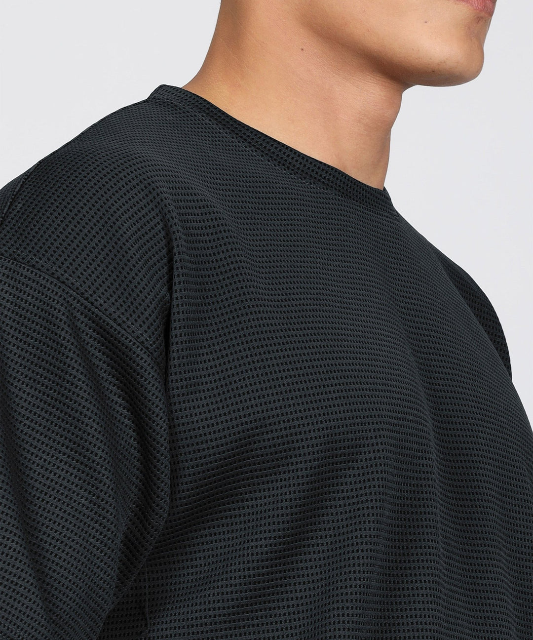 Men's Oversized Dotted Drop Shoulder T-Shirt