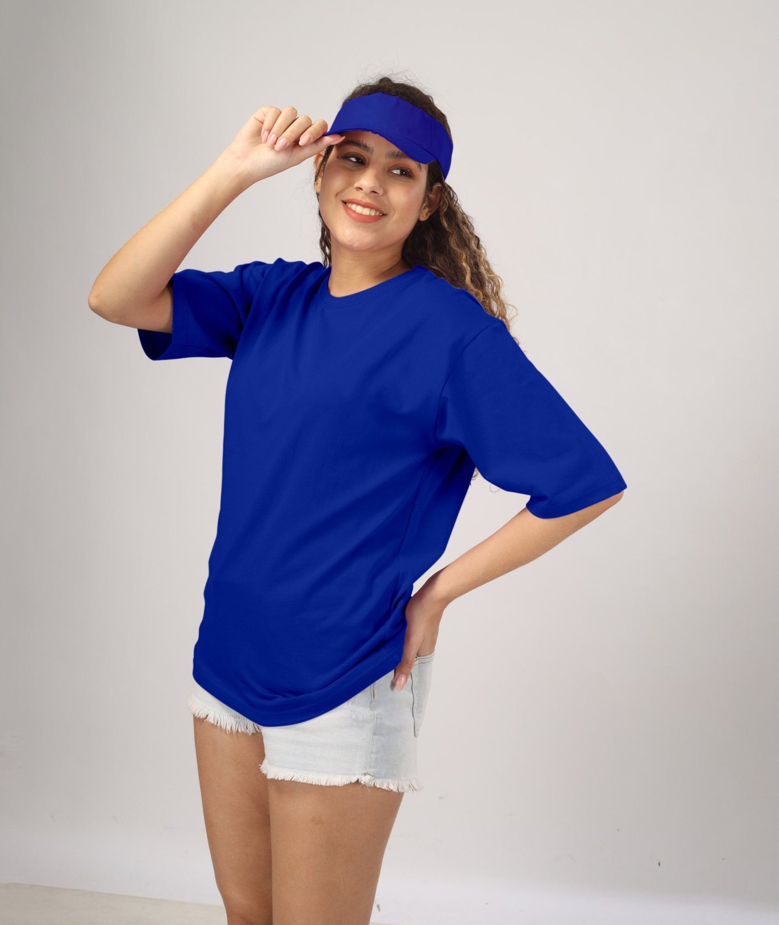 Womens Oversized Royal Blue Tshirt