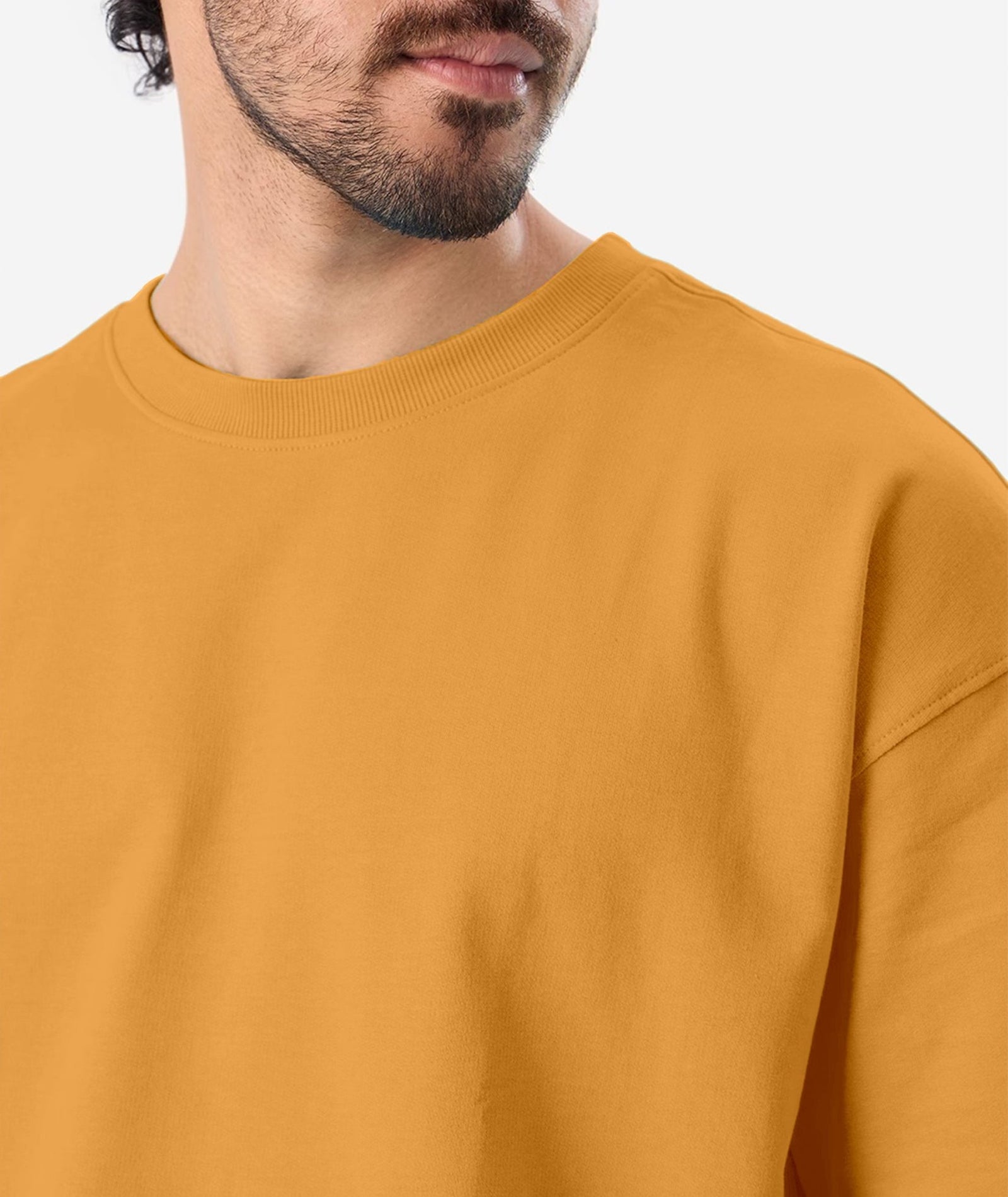 Men’s Solid Oversized T-Shirt | Yellow