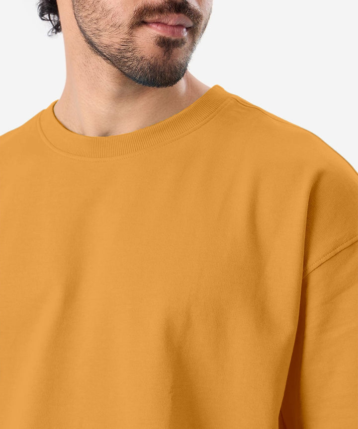 Men’s Solid Oversized T-Shirt | Yellow