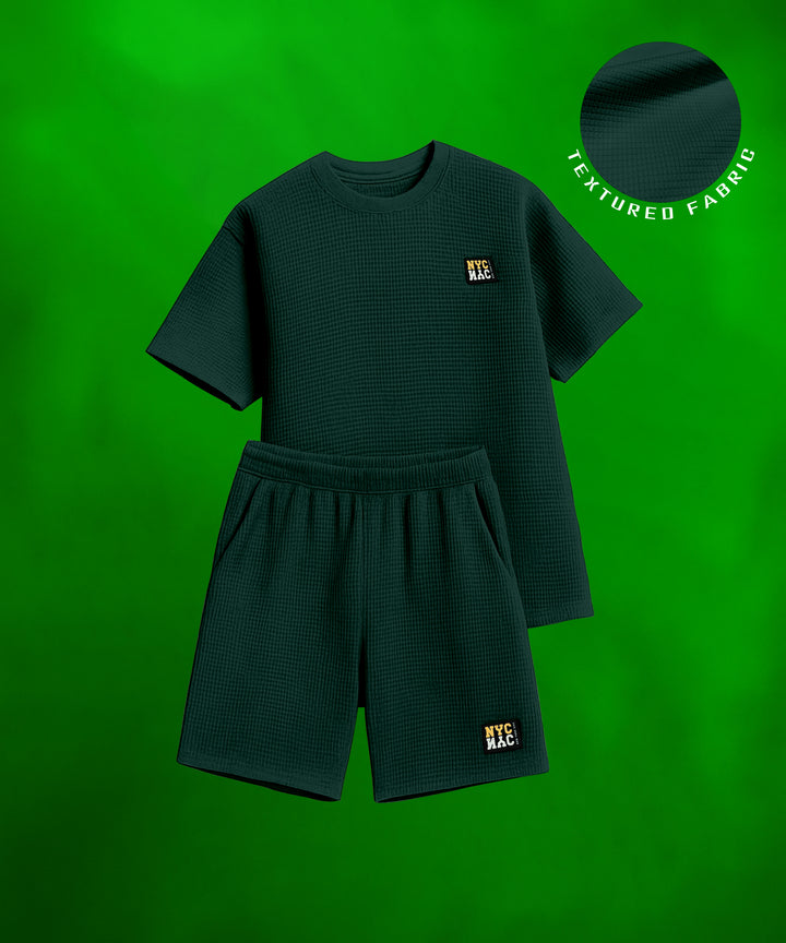 Men's Tshirt & Shorts Set - Green