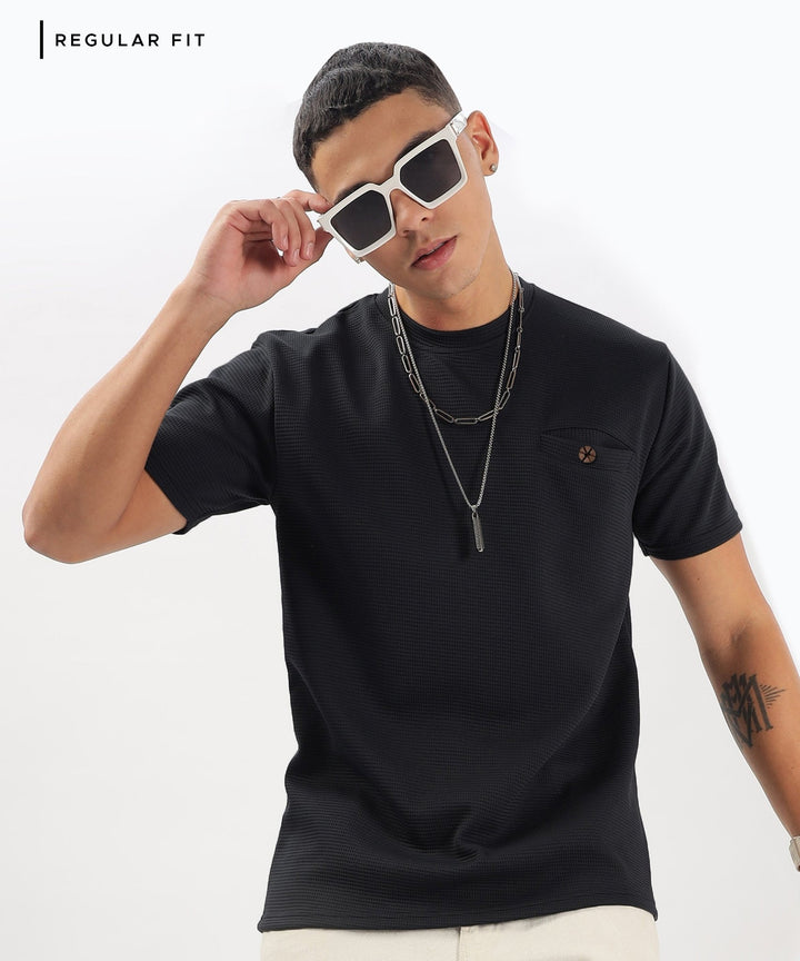 Men's Solid Regular Fit T-Shirt
