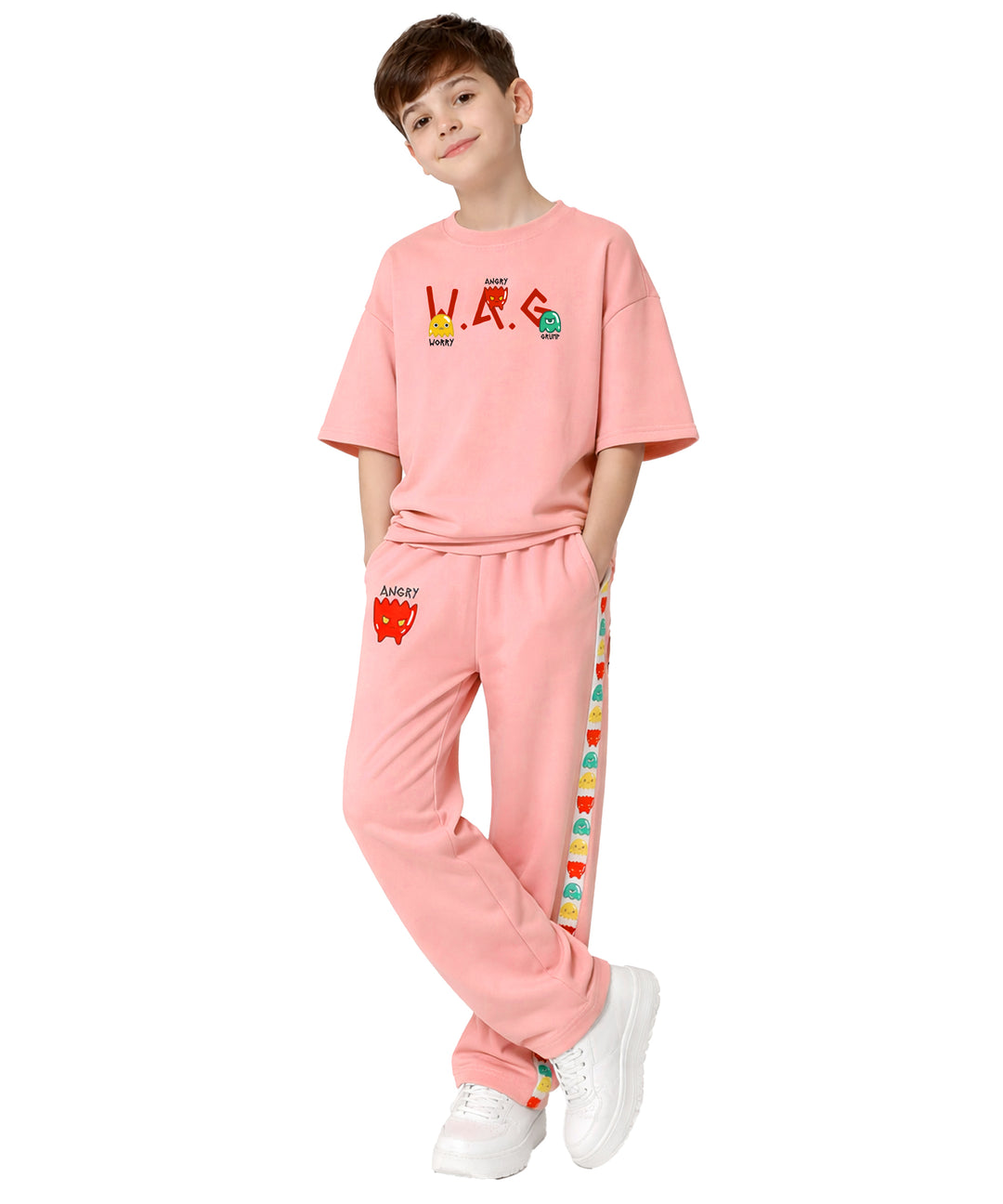 Boys Trendy Printed  Co-Ord Set | Regular Fit