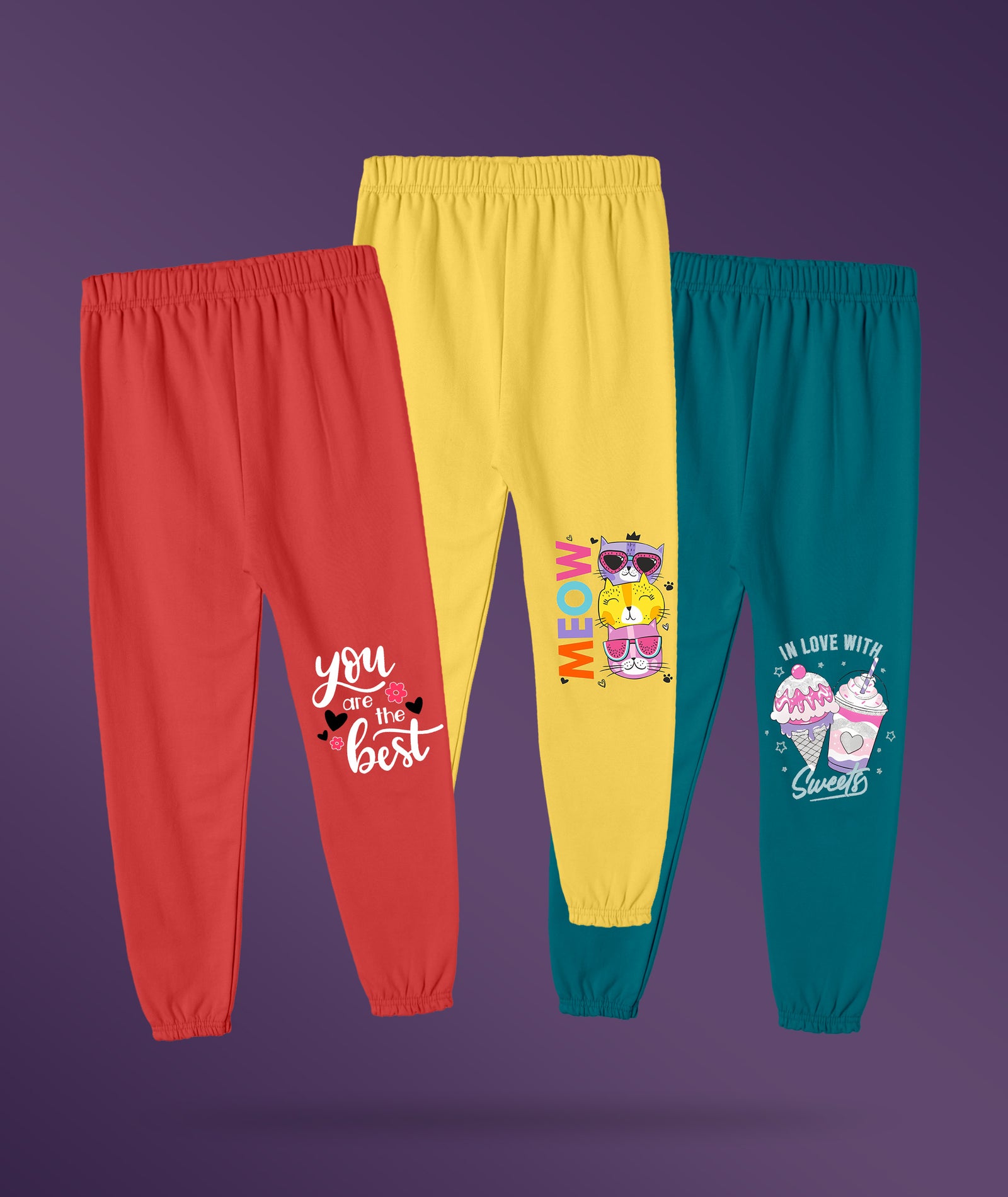 GIRLS TRACK PANT (PACK OF 3)