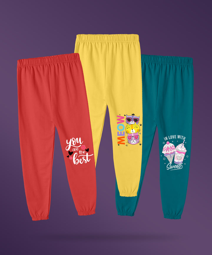 GIRLS TRACK PANT (PACK OF 3)