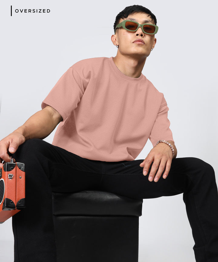 Men's Oversized Dotted Drop Shoulder T-Shirt