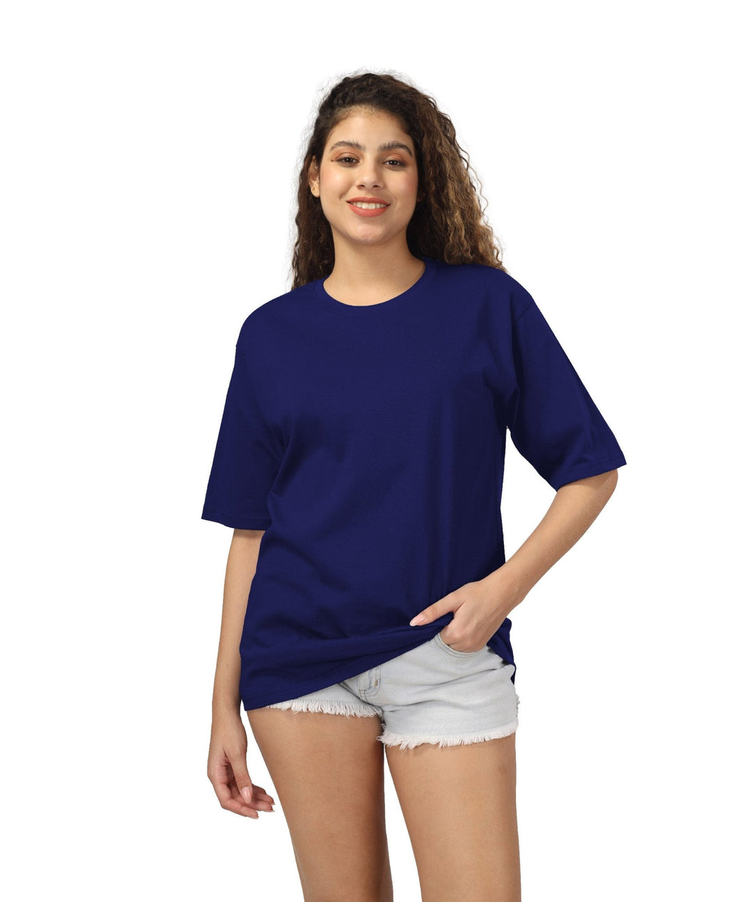 Womens Oversized Dark Blue Tshirt