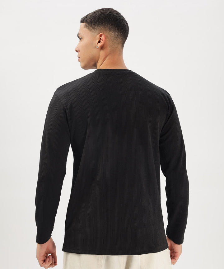 Men's Solid Full Sleeve Regular Fit T-Shirt