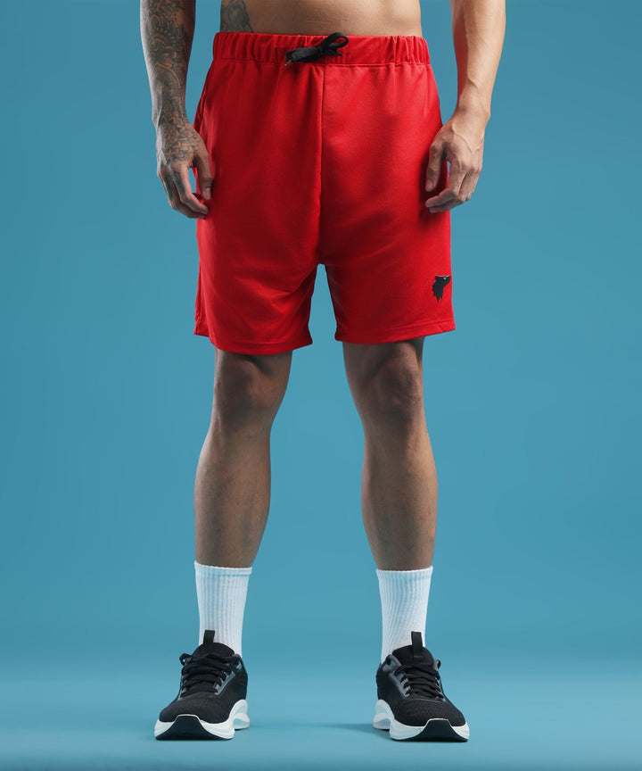 Mens Athletic Lightweight Shorts with Pockets | Red