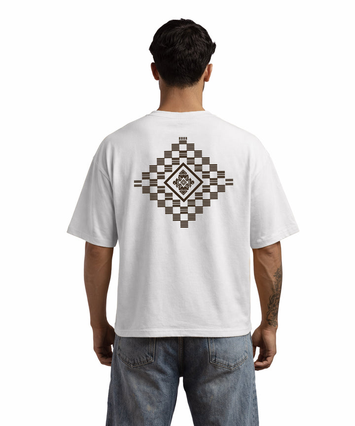 Mens Cotton Oversized Graphic T-Shirt | Front & Back Print