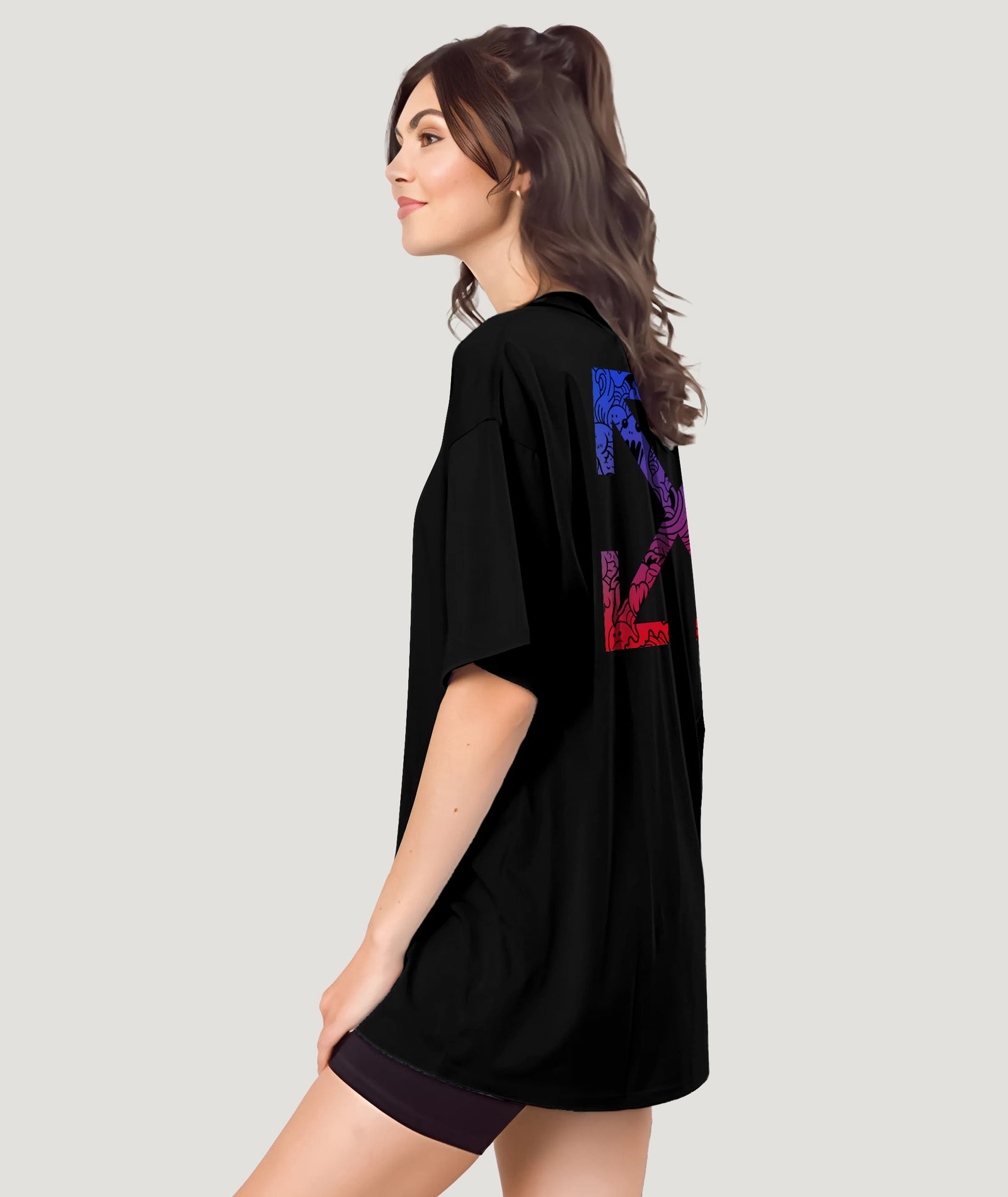 Black Womens Oversized Tshirt