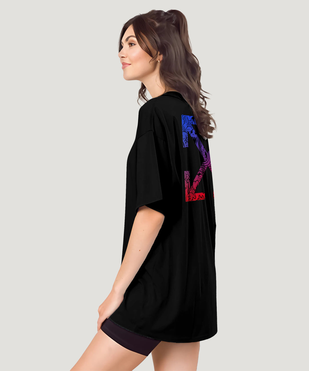 Black Womens Oversized Tshirt