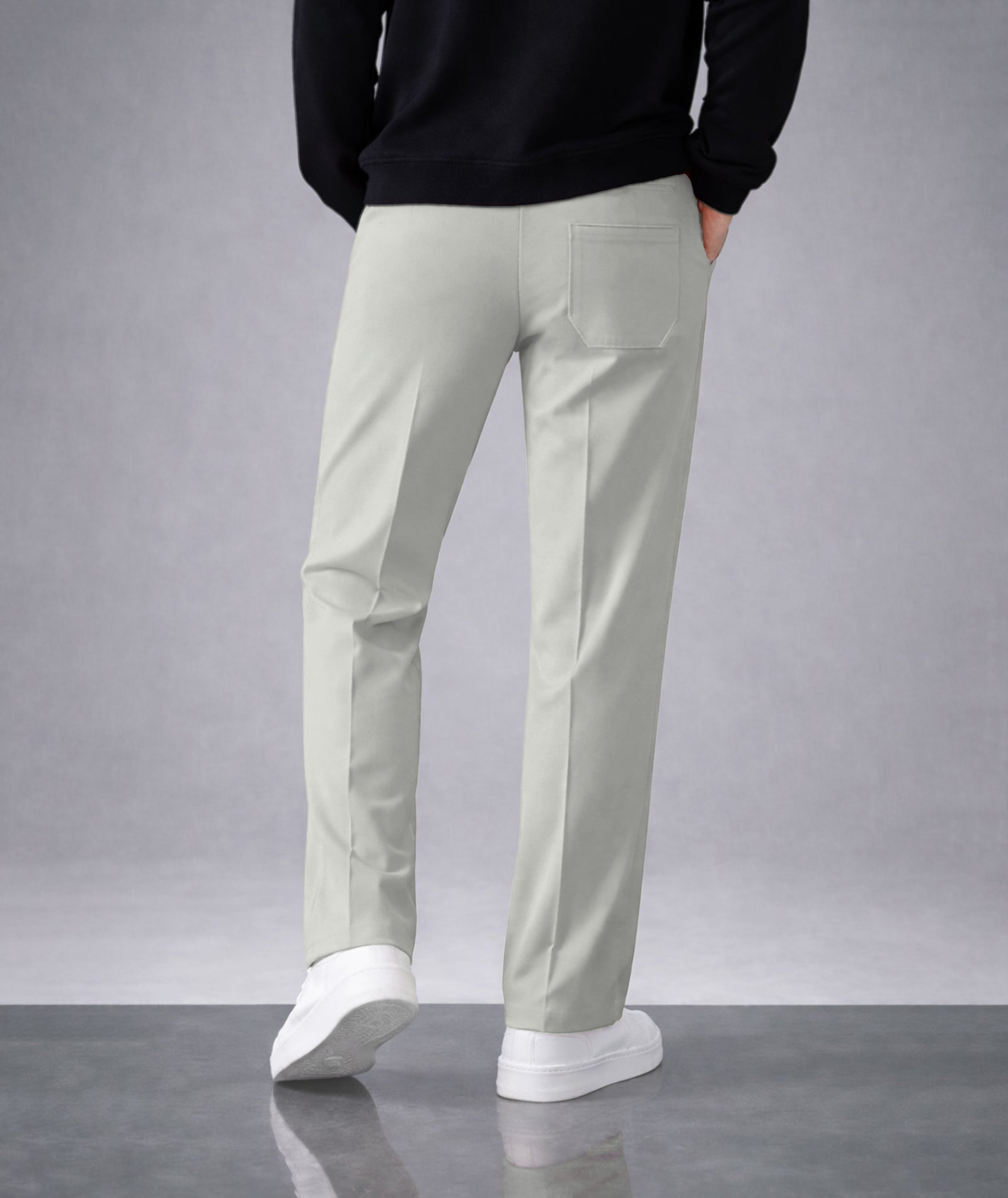 Mens Relaxed Fit Track Pants with Pockets | Gray