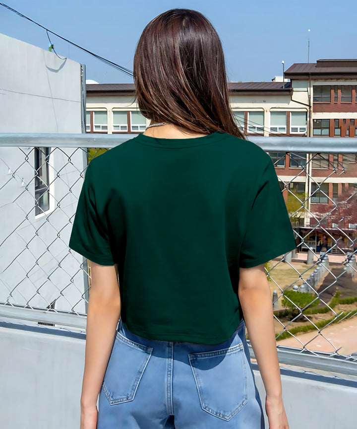 Womens Printed Crop Top