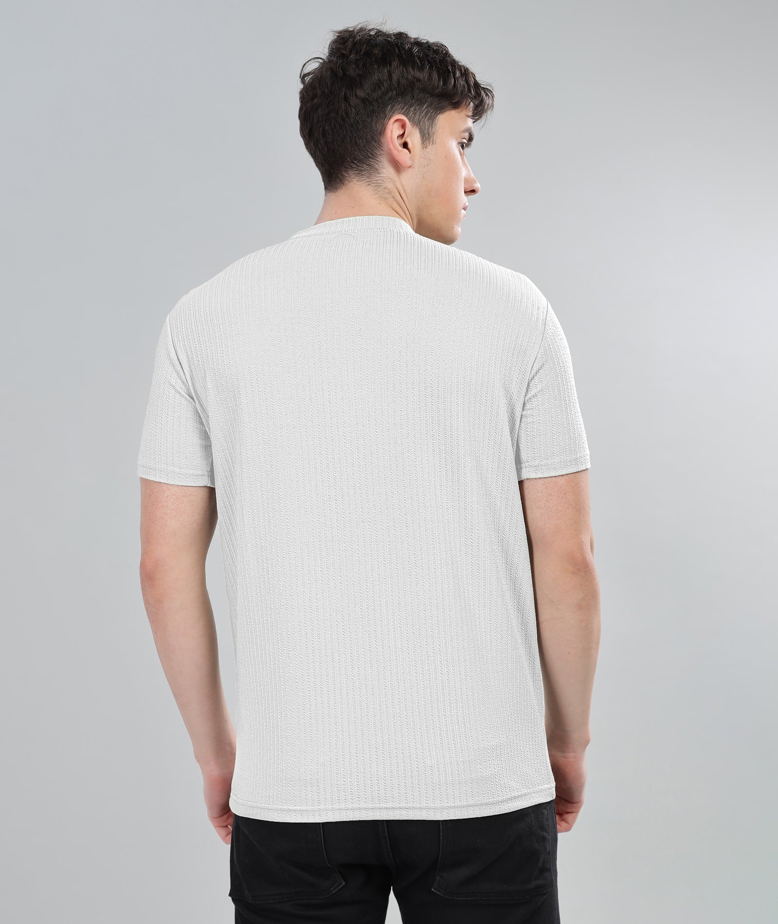 Men's Poly cotton Half Sleeve Solid T-Shirt