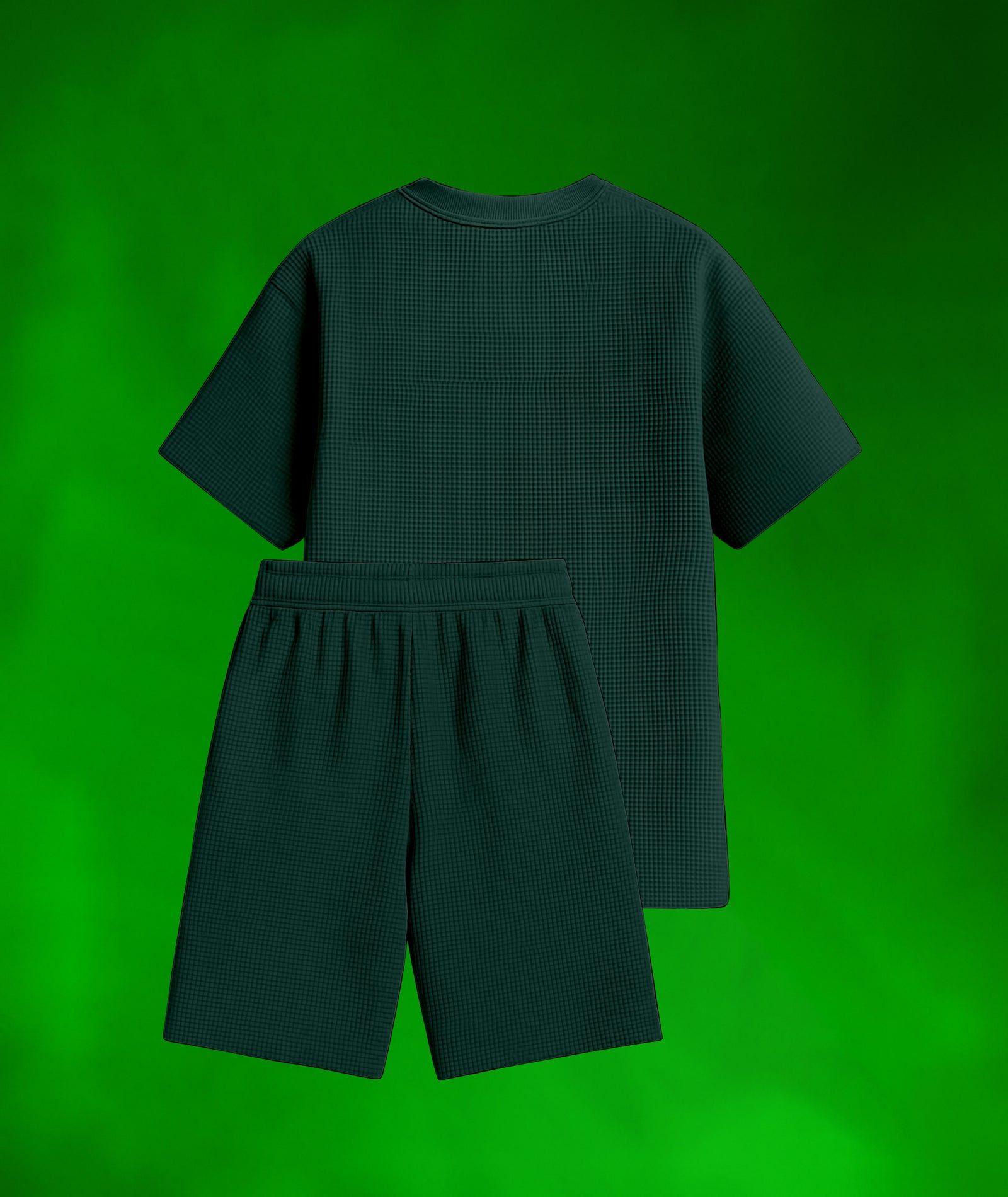 Men's Tshirt & Shorts Set - Green