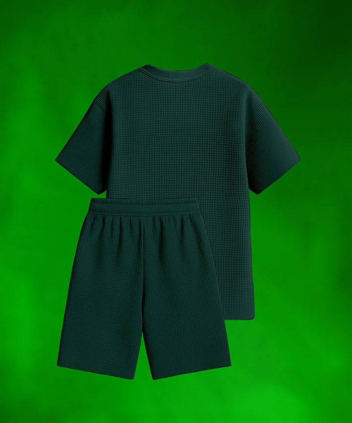 Men's Tshirt & Shorts Set - Green