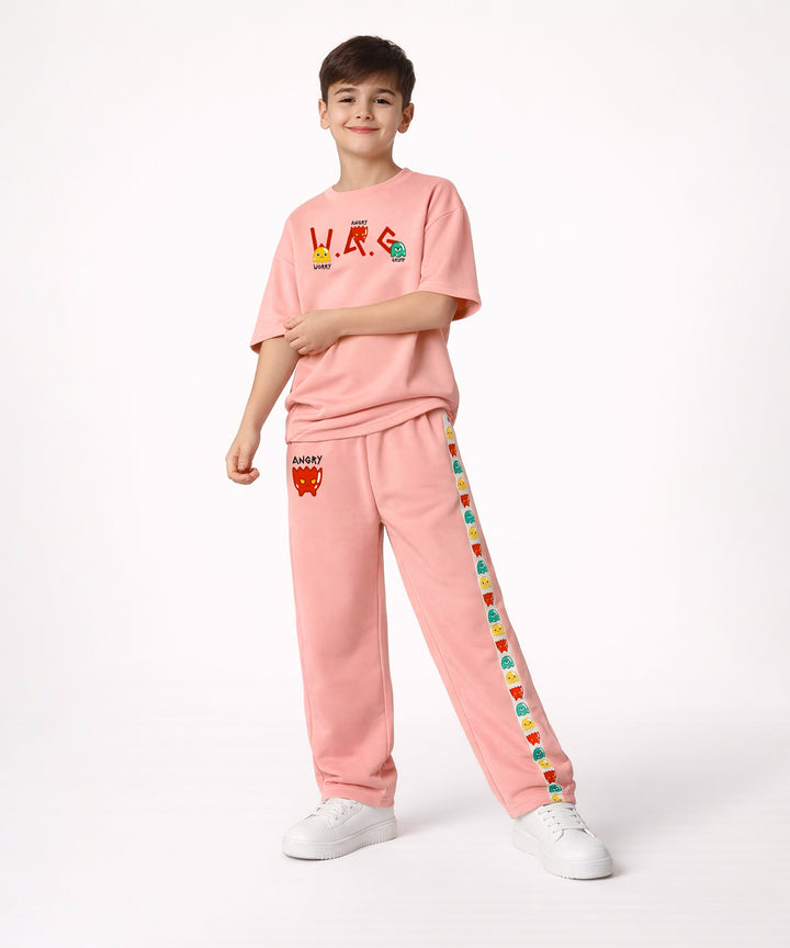 Boys Trendy Printed  Co-Ord Set | Regular Fit