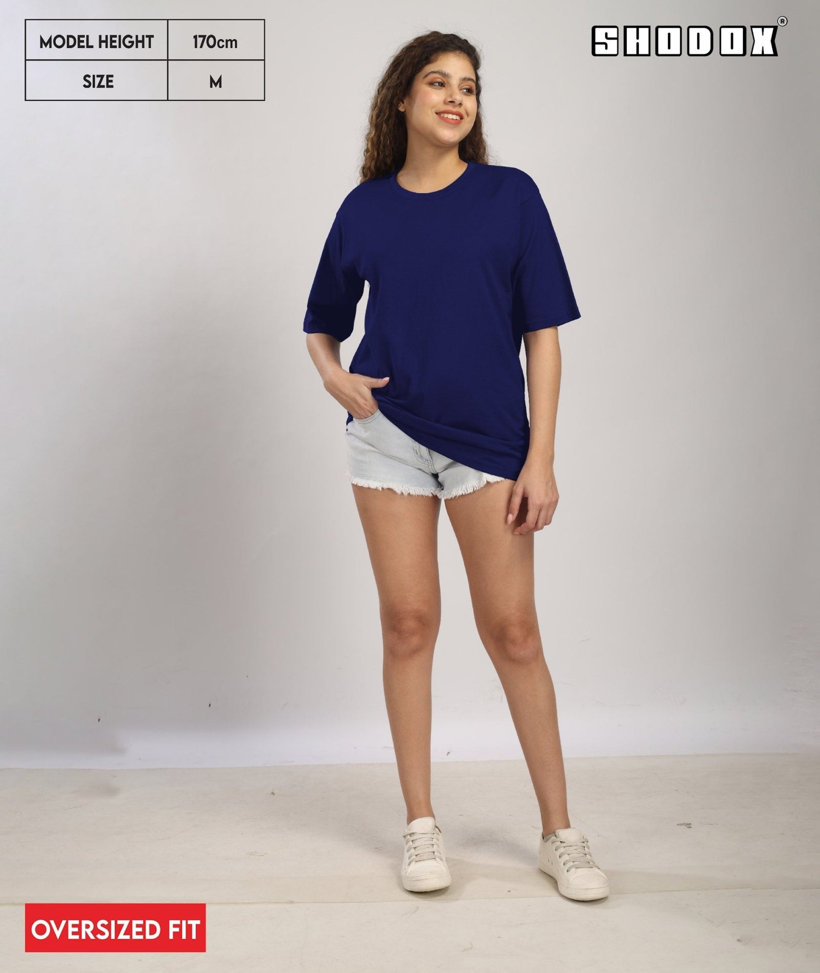 Womens Oversized Dark Blue Tshirt