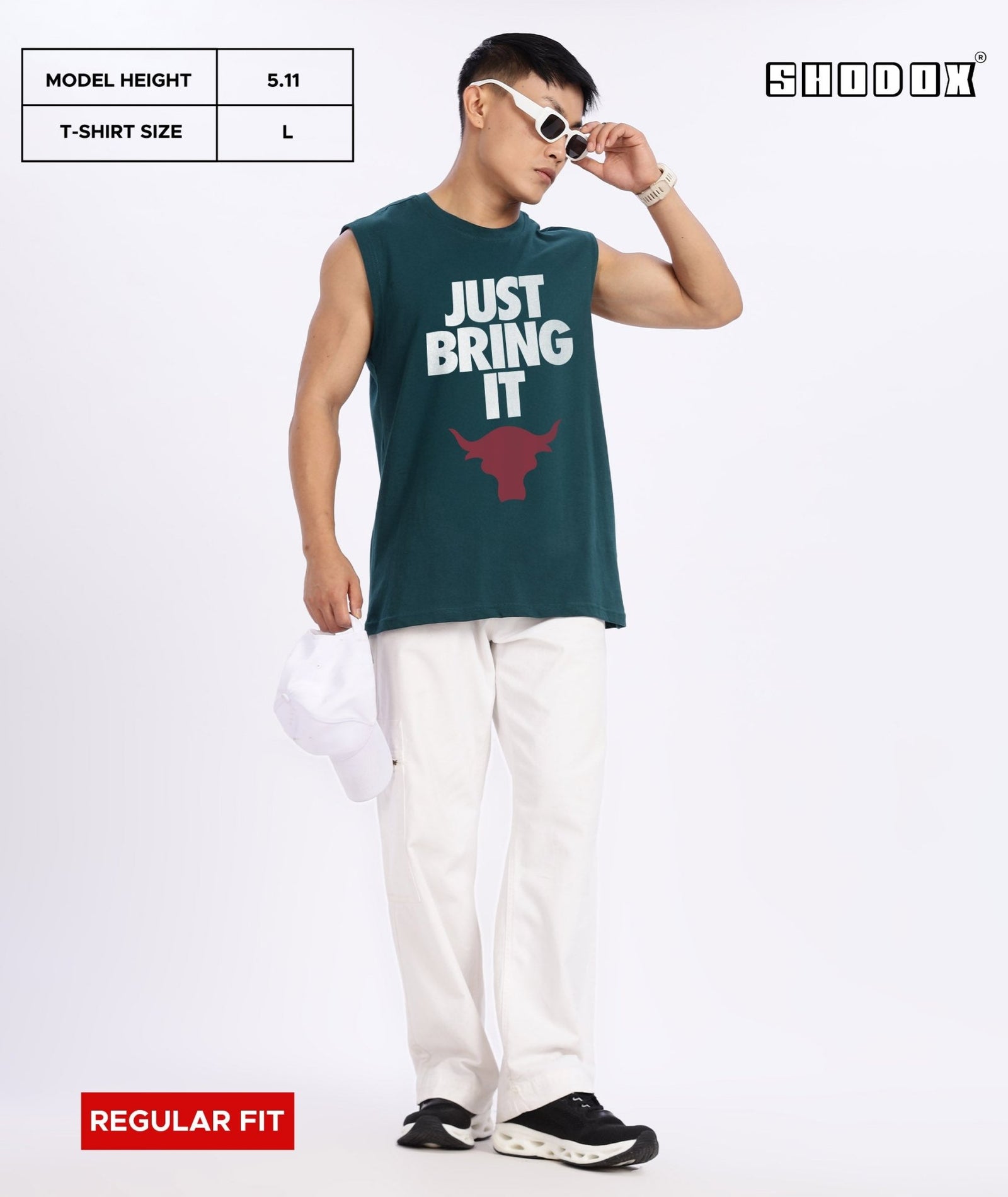 Peacock Green Mens Relaxed Fit Tank