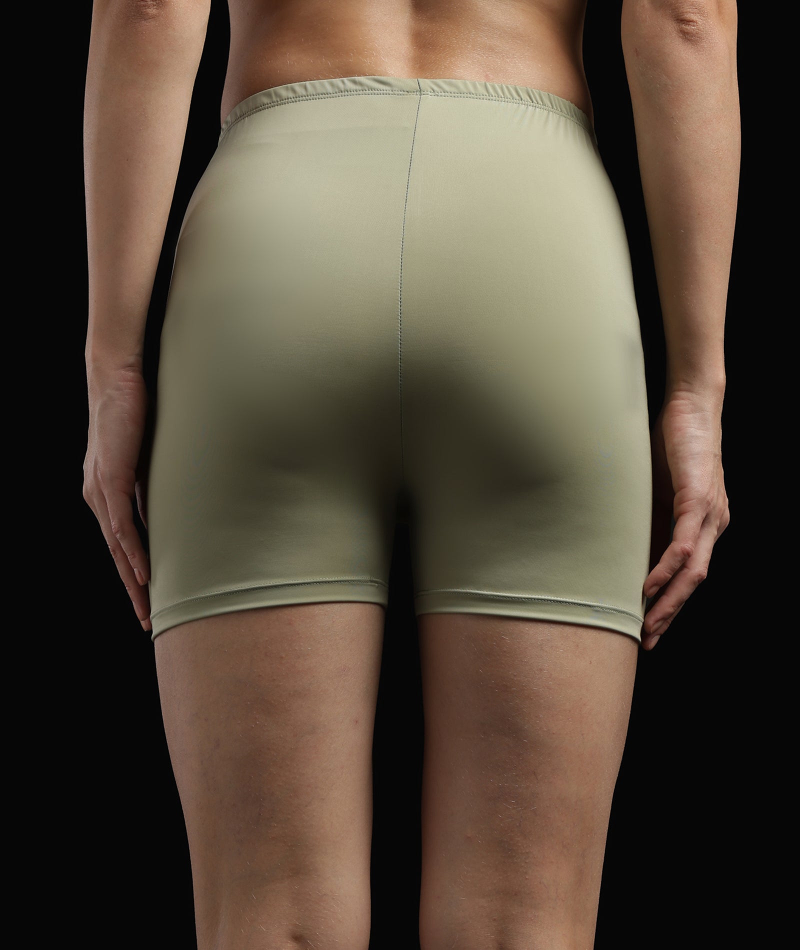 Womens Seamless Safety Shorts | Light Olive