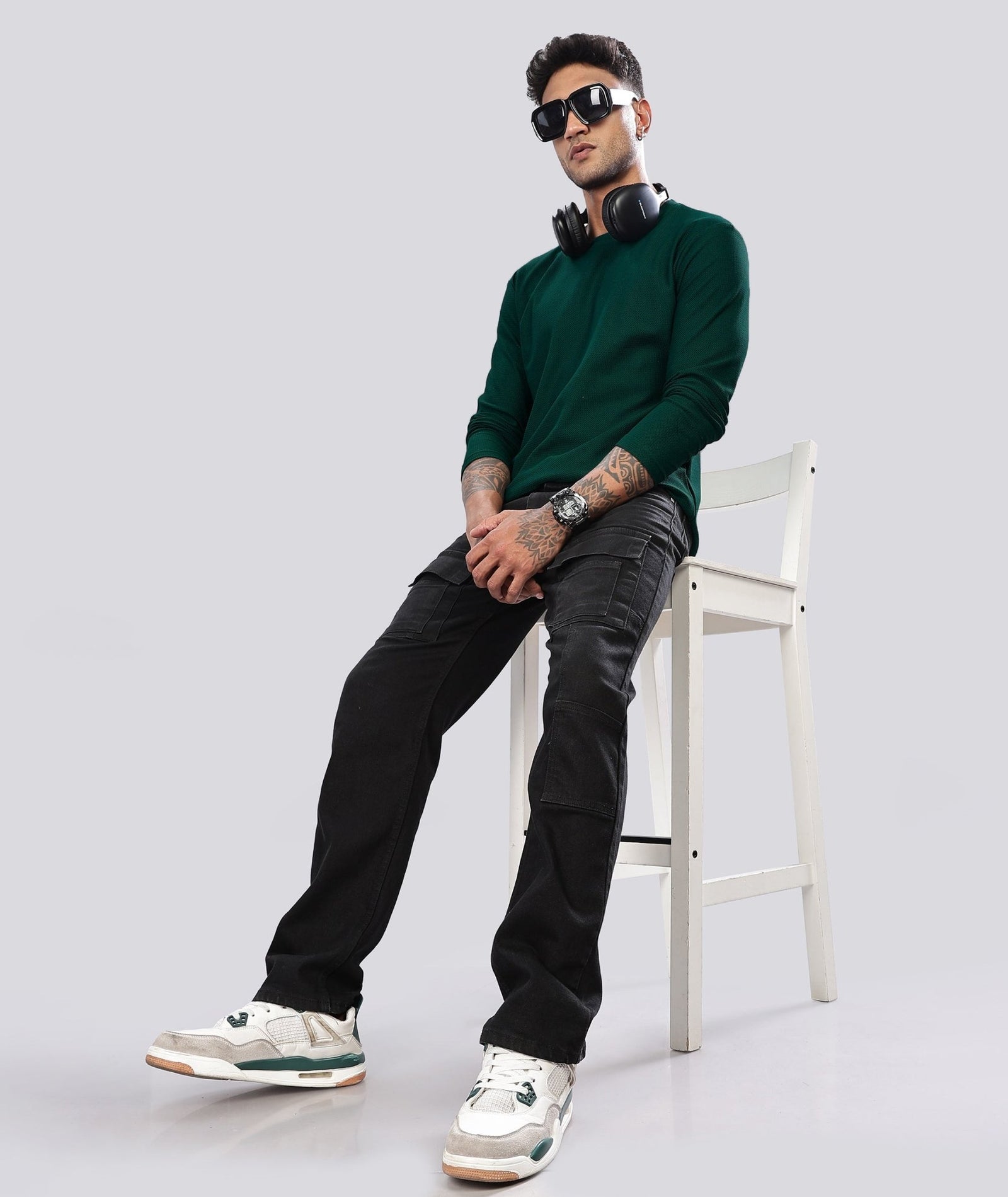 Men’s Regular Fit Polyblend Long Sleeve T-Shirt