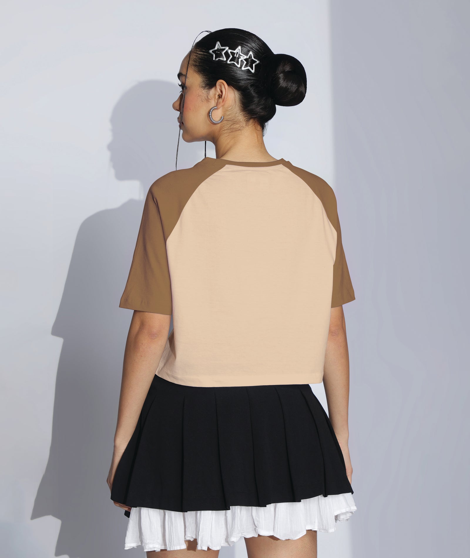 Womens Crop Top with Raglan Sleeve