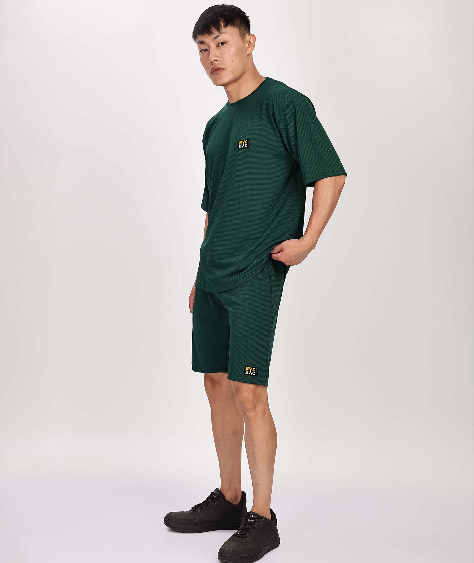 Men's Tshirt & Shorts Set - Green