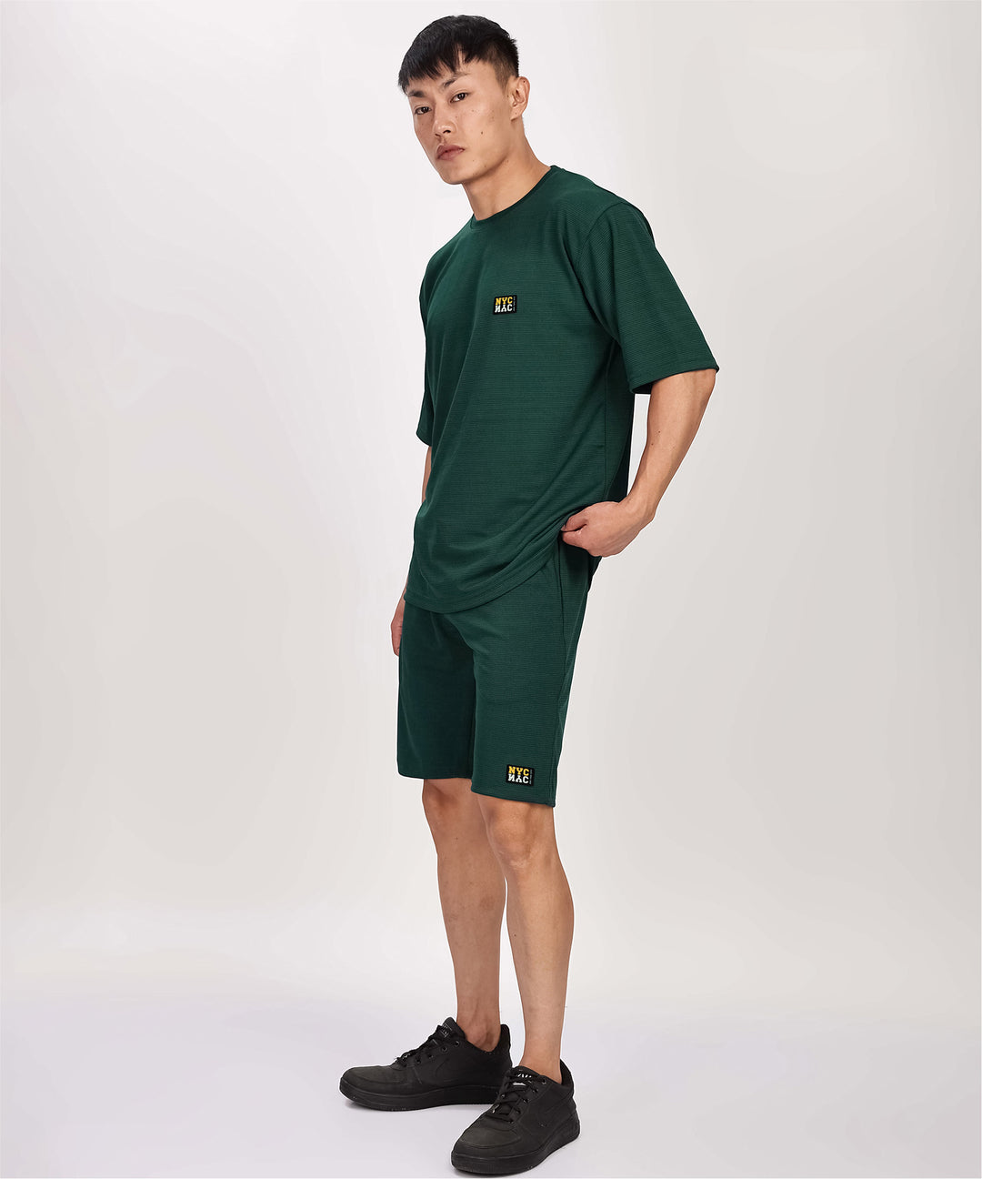 Men's Tshirt & Shorts Set - Green