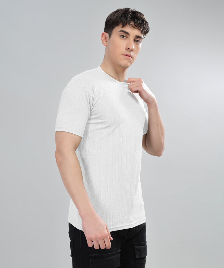 Men's Poly cotton Half Sleeve Solid T-Shirt