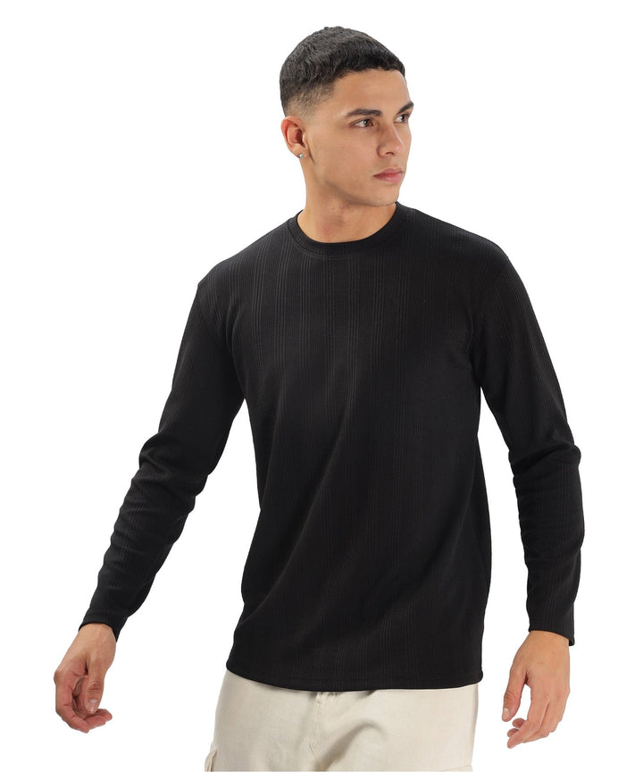 Men's Solid Full Sleeve Regular Fit T-Shirt