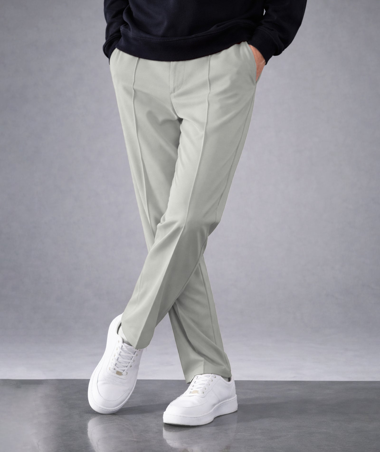 Mens Relaxed Fit Track Pants with Pockets | Gray
