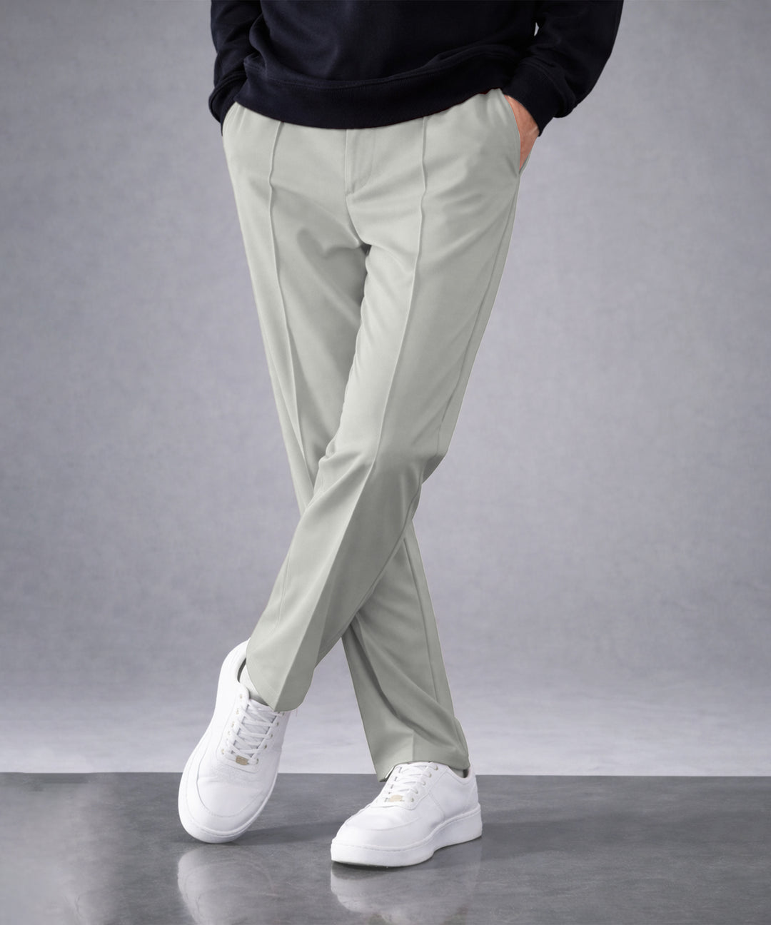 Mens Relaxed Fit Track Pants with Pockets | Gray
