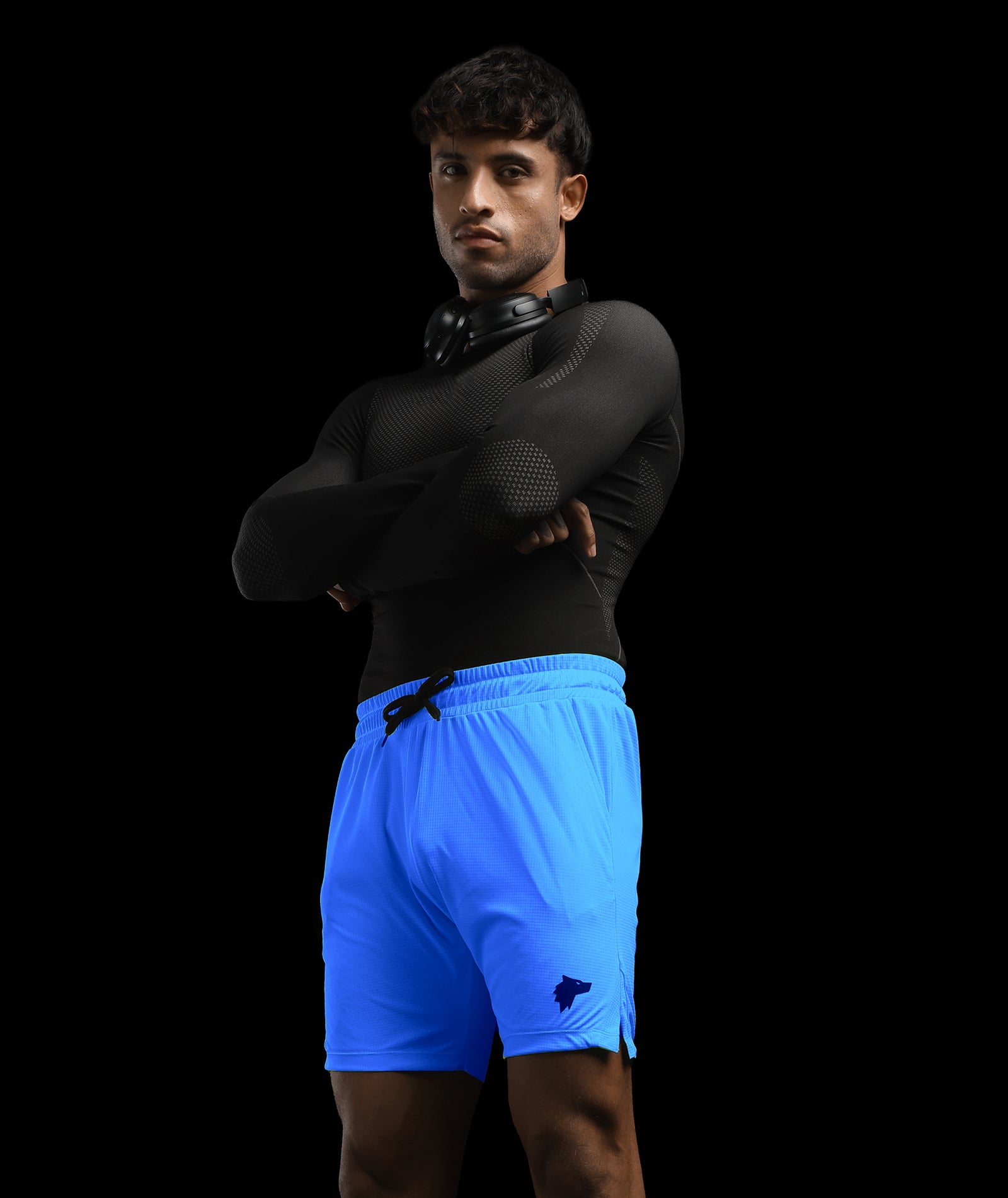 Mens Athletic Sportswear Shorts with Pockets | Blue