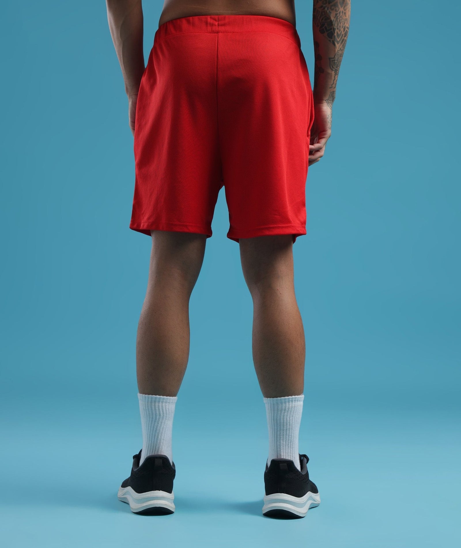 Mens Athletic Lightweight Shorts with Pockets | Red