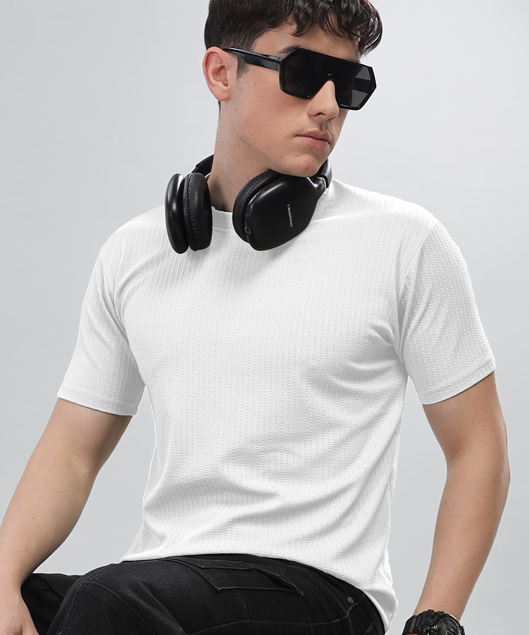 Men's Poly cotton Half Sleeve Solid T-Shirt