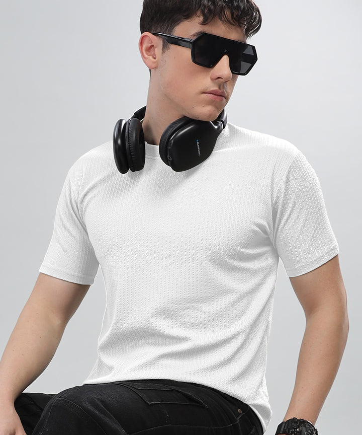 Men's Poly cotton Half Sleeve Solid T-Shirt
