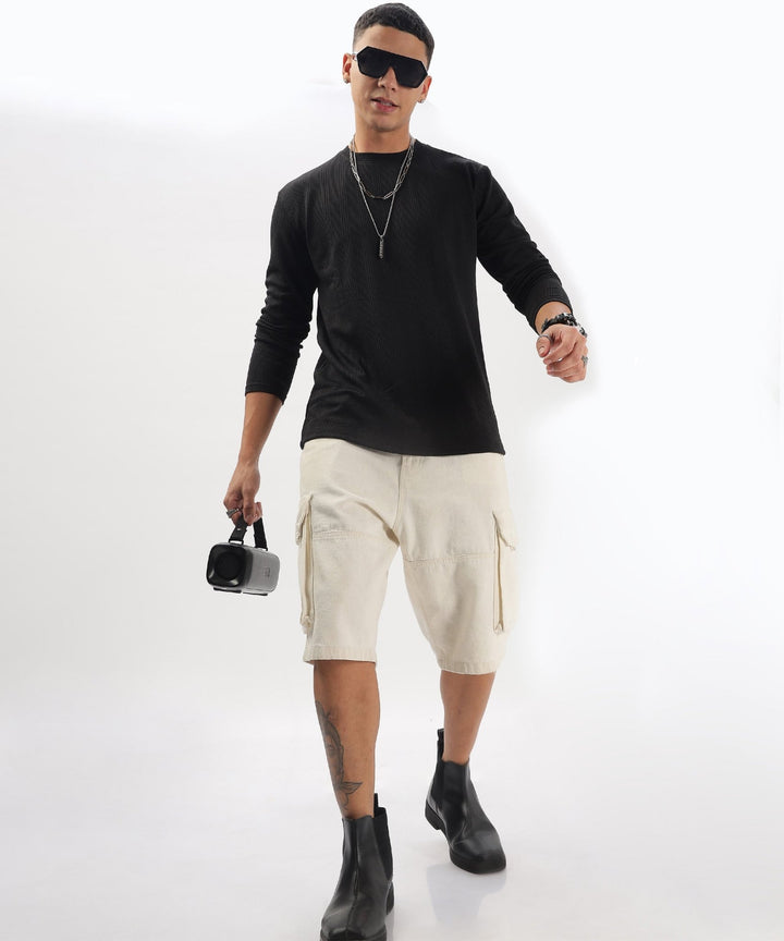 Men's Solid Full Sleeve Regular Fit T-Shirt