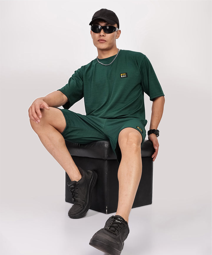 Men's Tshirt & Shorts Set - Green
