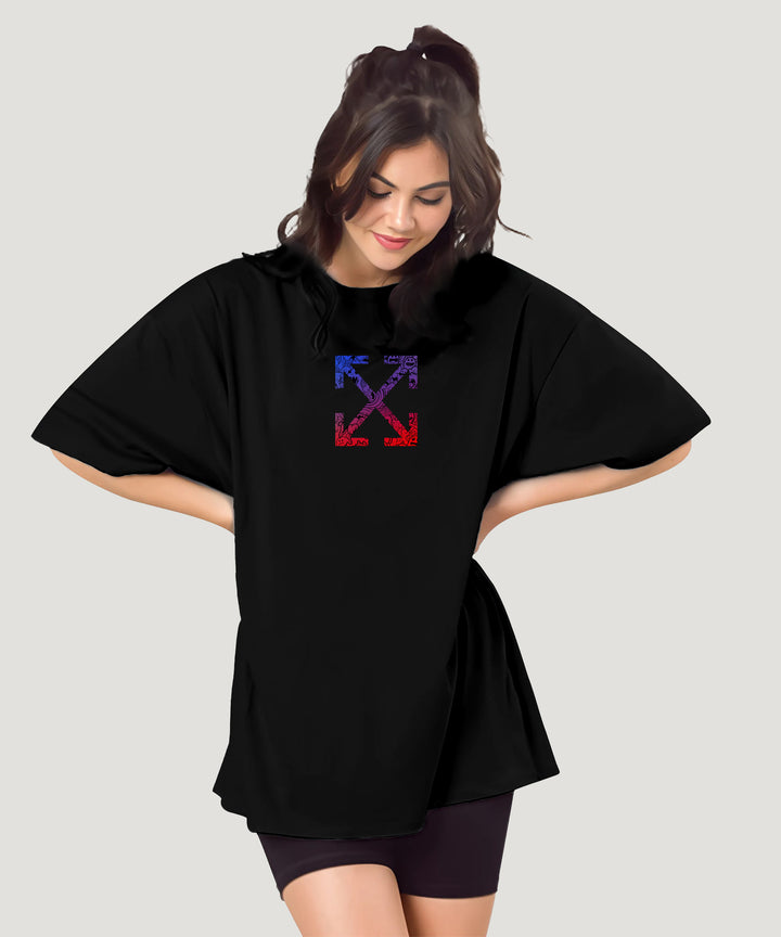 Black Womens Oversized Tshirt