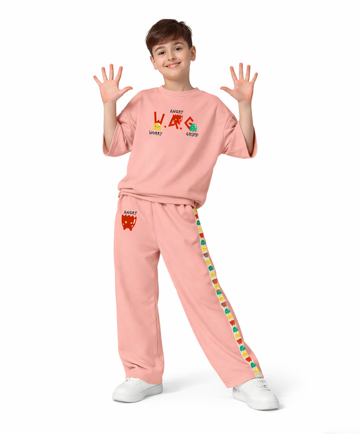 Boys Trendy Printed  Co-Ord Set | Regular Fit