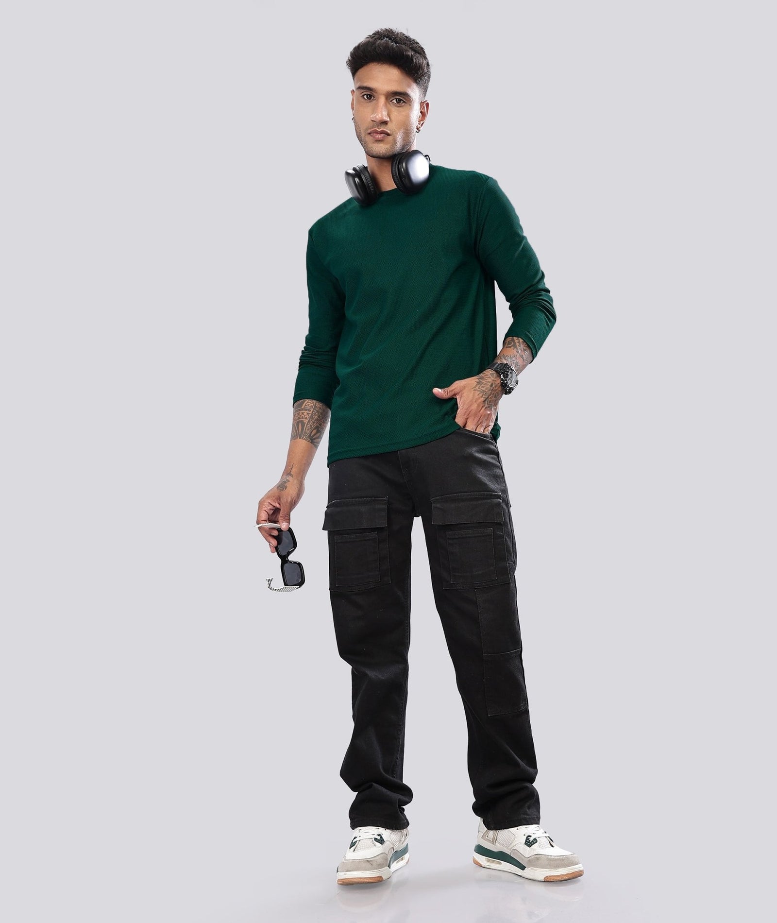 Men’s Regular Fit Polyblend Long Sleeve T-Shirt