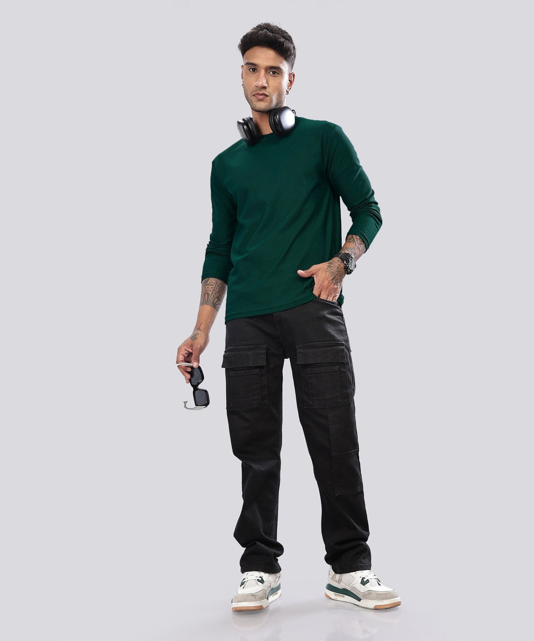 Men’s Regular Fit Polyblend Long Sleeve T-Shirt