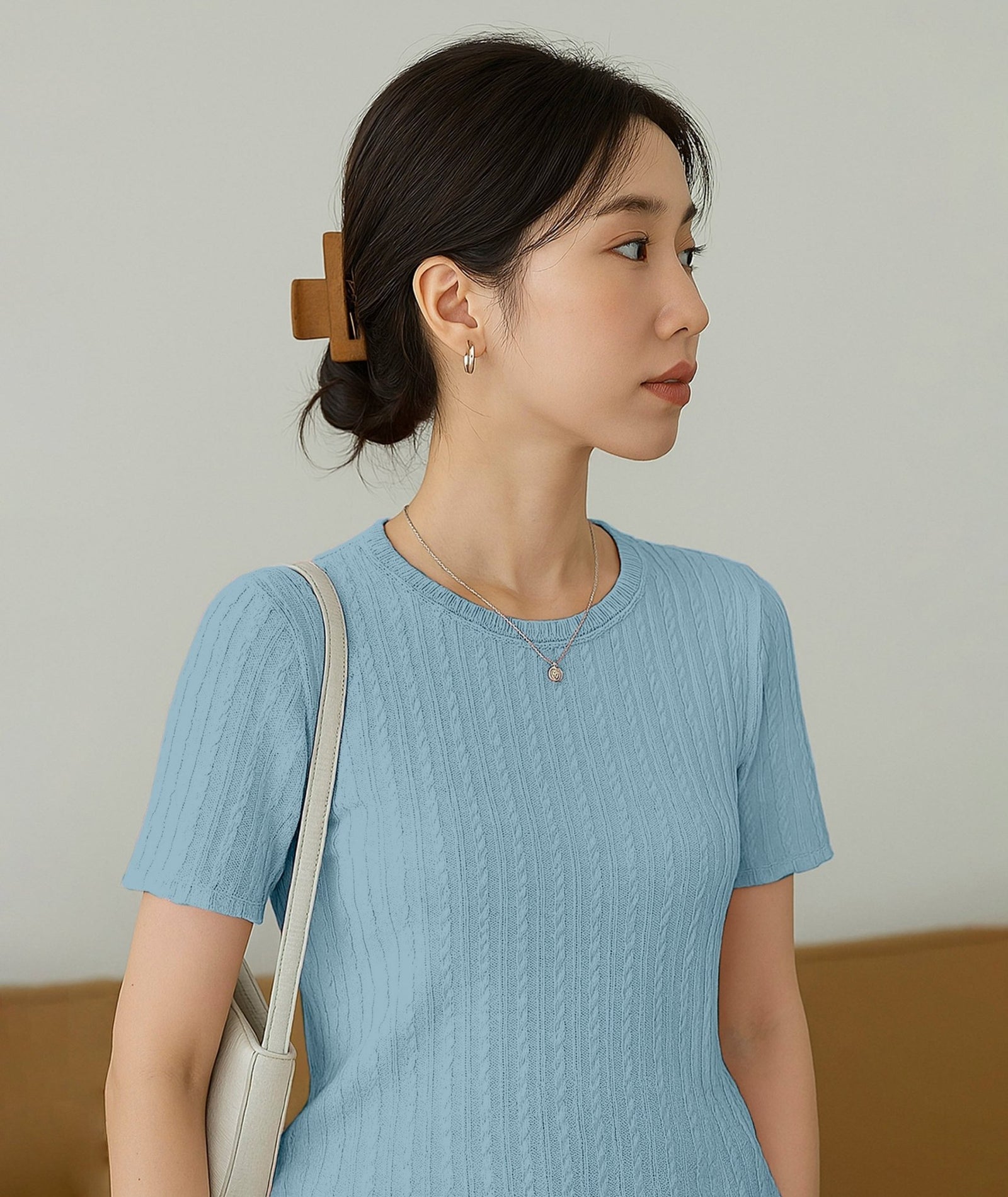 Womens Poly cotton Half Sleeve Solid T-Shirt