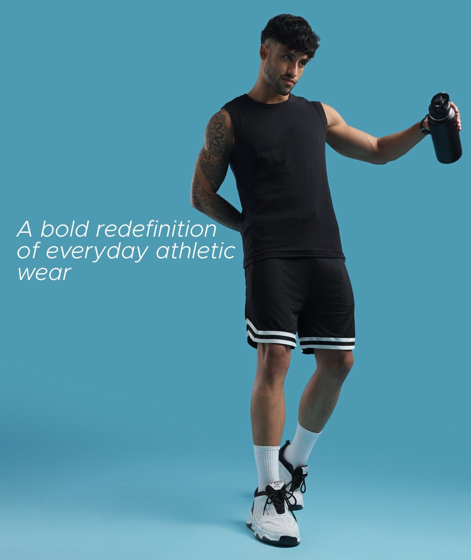 Mens Athletic Shorts with Pockets | Black