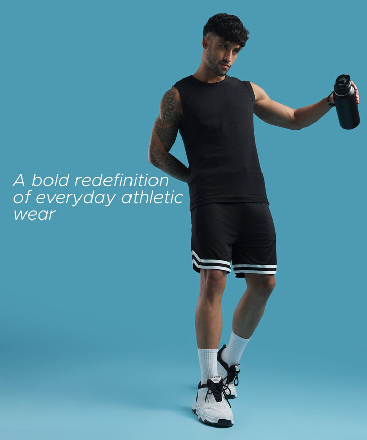 Mens Athletic Shorts with Pockets | Black