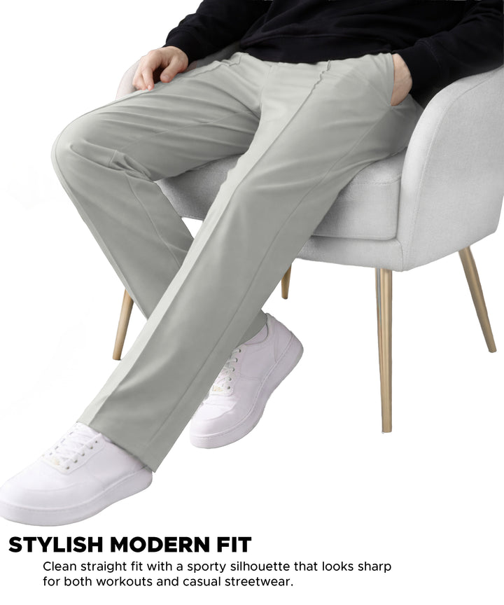 Mens Relaxed Fit Track Pants with Pockets | Gray