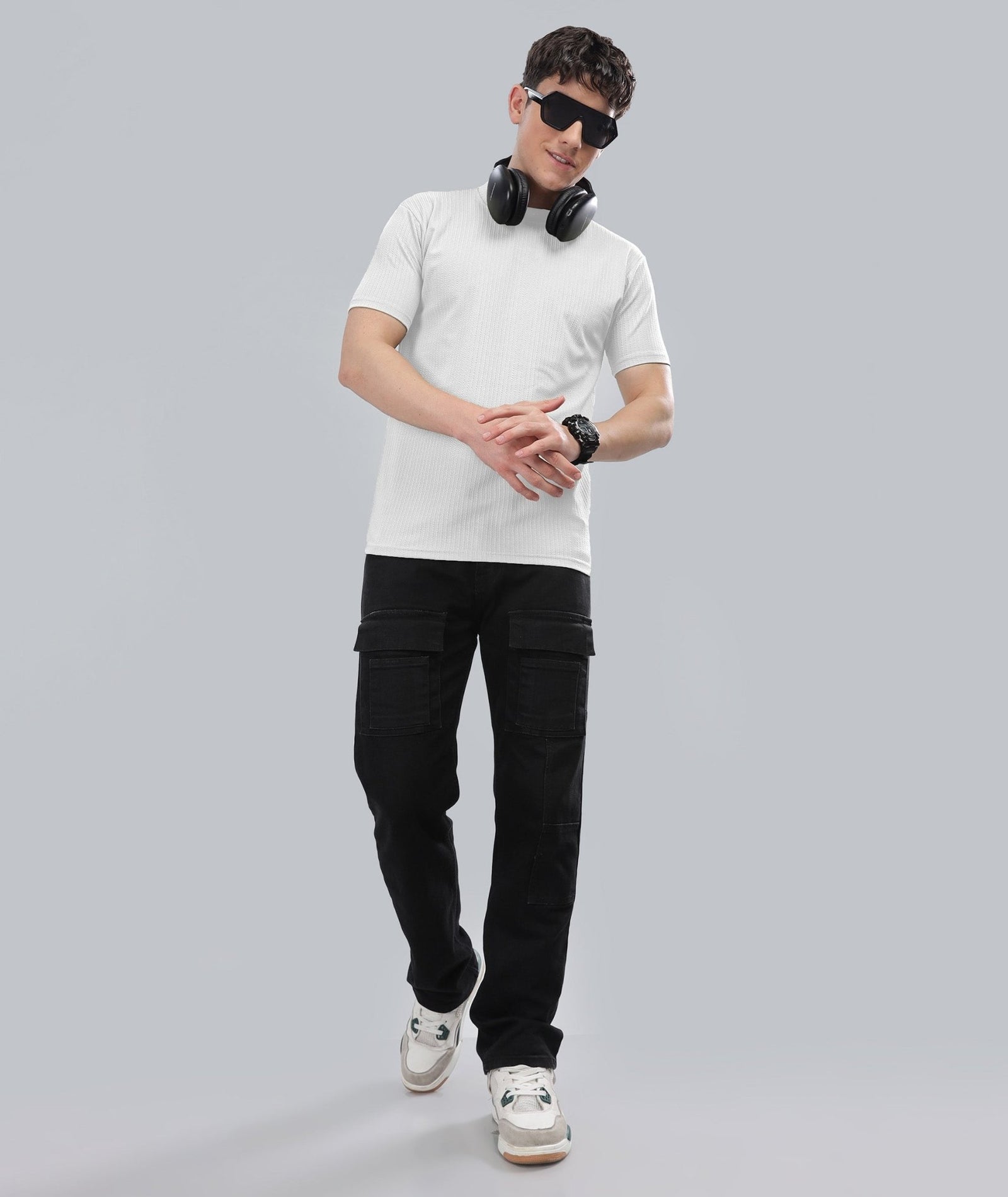 Men's Poly cotton Half Sleeve Solid T-Shirt