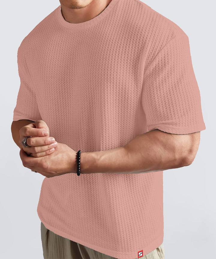 Men's Oversized Dotted Drop Shoulder T-Shirt