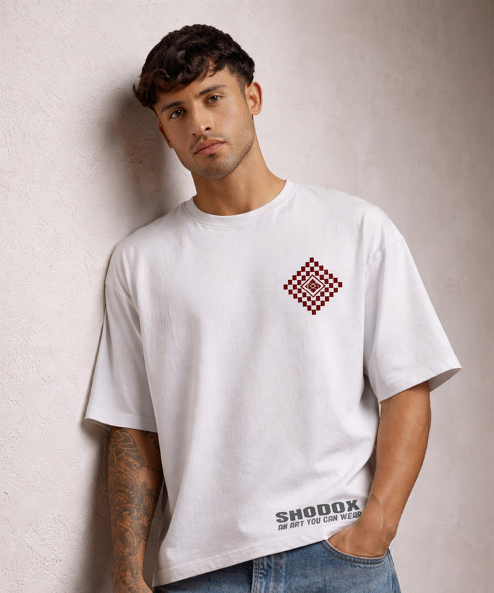 Mens Cotton Oversized Graphic T-Shirt | Front & Back Print
